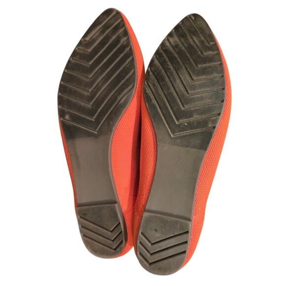 CYNTHIA ROWLEY Chelsea Orange Pointed Toe Slip On Flats Size 8 - Picture 5 of 8